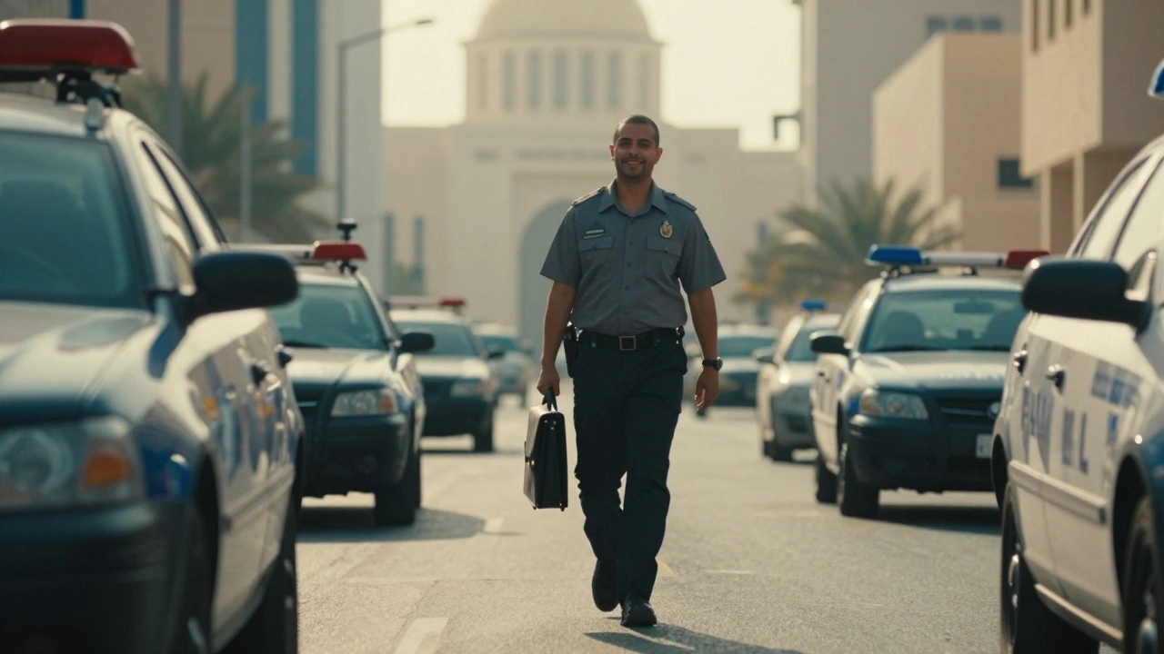 A rehabilitated individual walking freely in a city, symbolizing reduced recidivism.