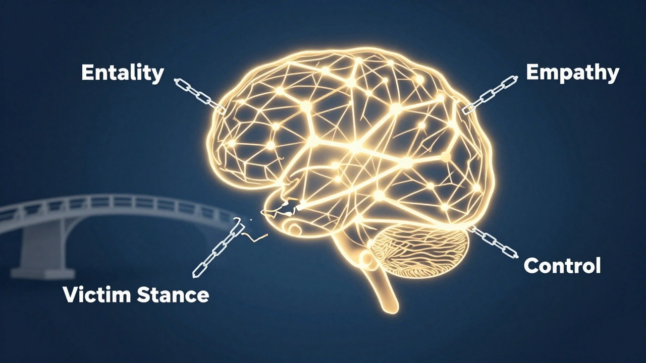 Abstract visualization of neural pathways changing through CBT practice