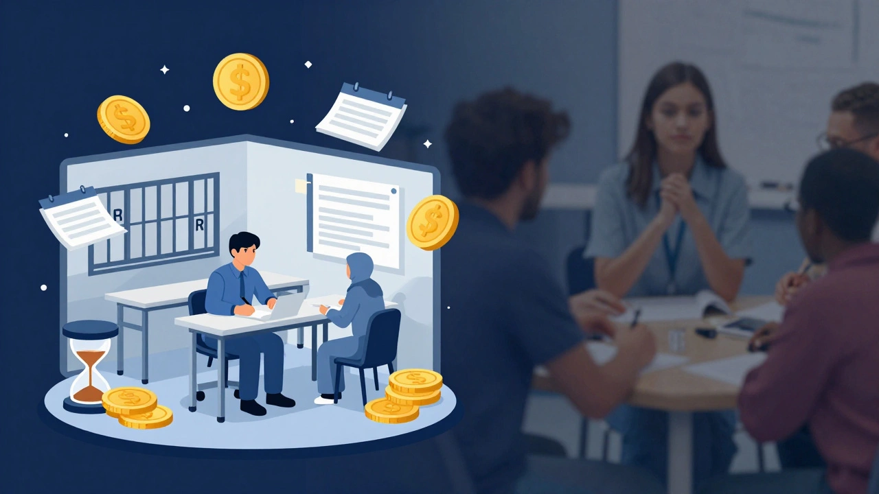 Illustration contrasting structured programs earning credits with informal activities