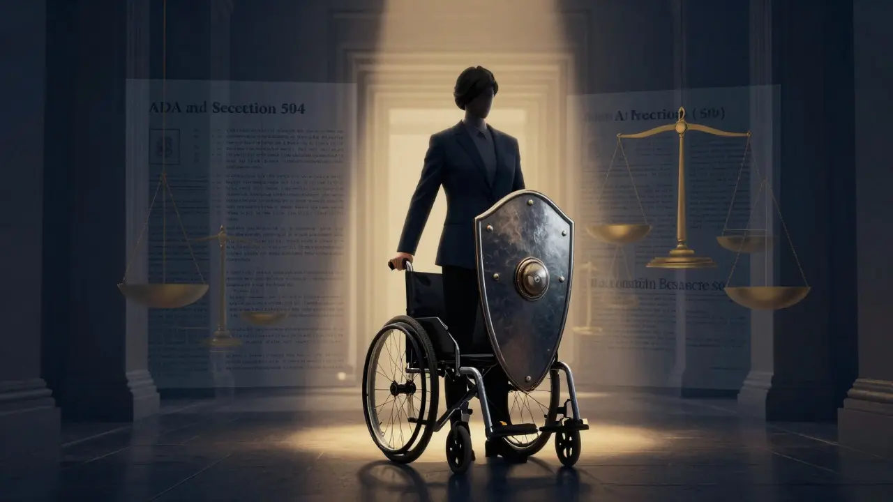 A person standing with a wheelchair, symbolizing legal rights and advocacy
