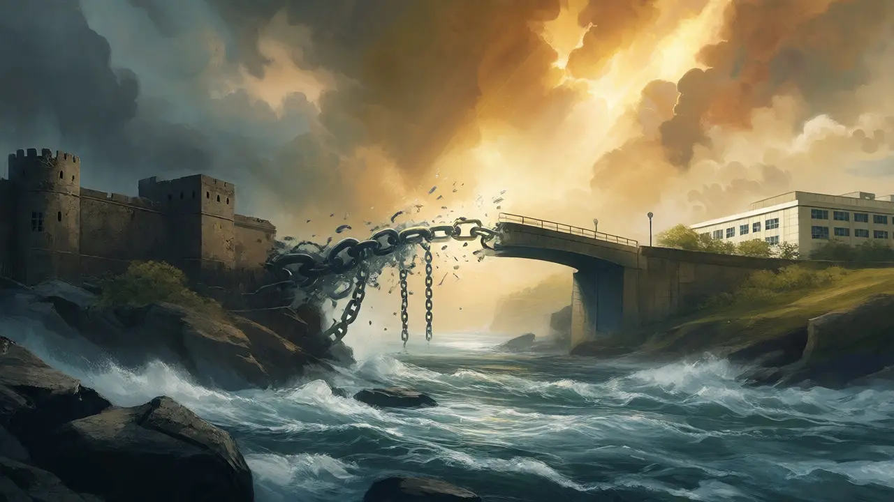 Conceptual art showing prison reform and healing
